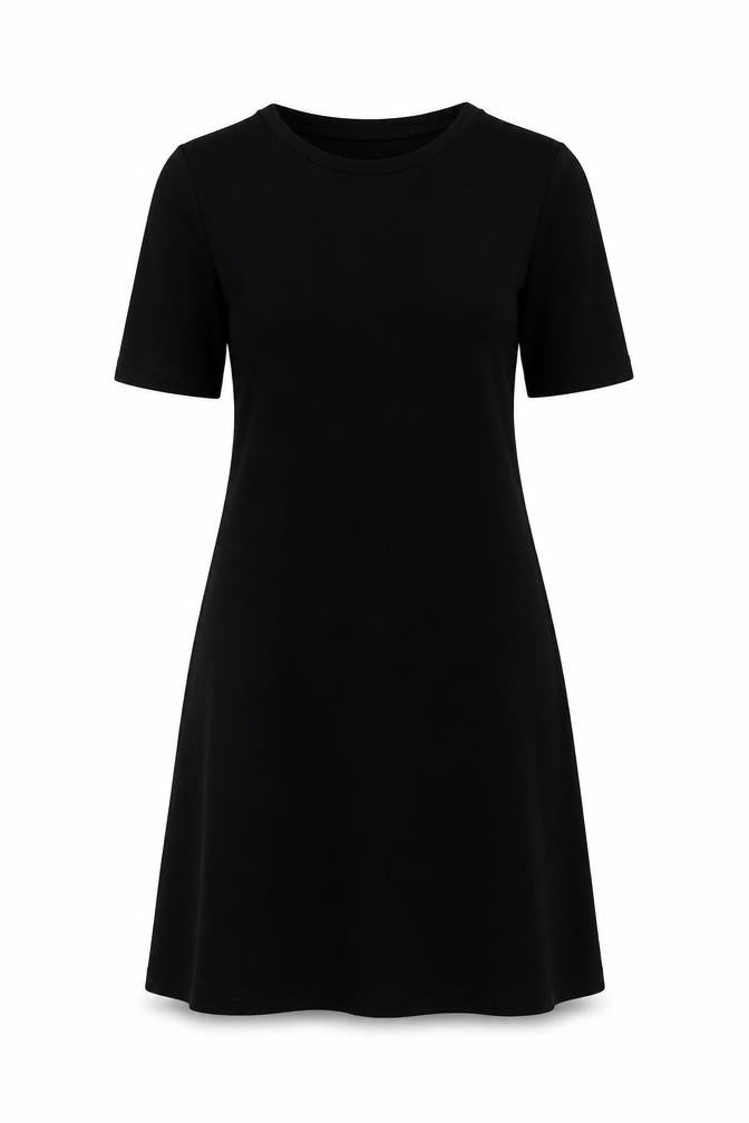 Per Una Women Black Size 12 Long Fit & Flare Knit Dress