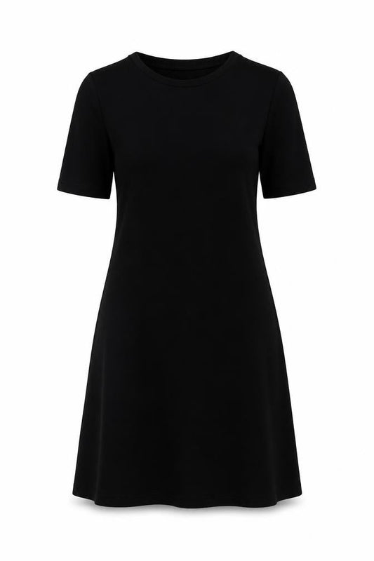 Per Una Women Black Size 12 Long Fit & Flare Knit Dress