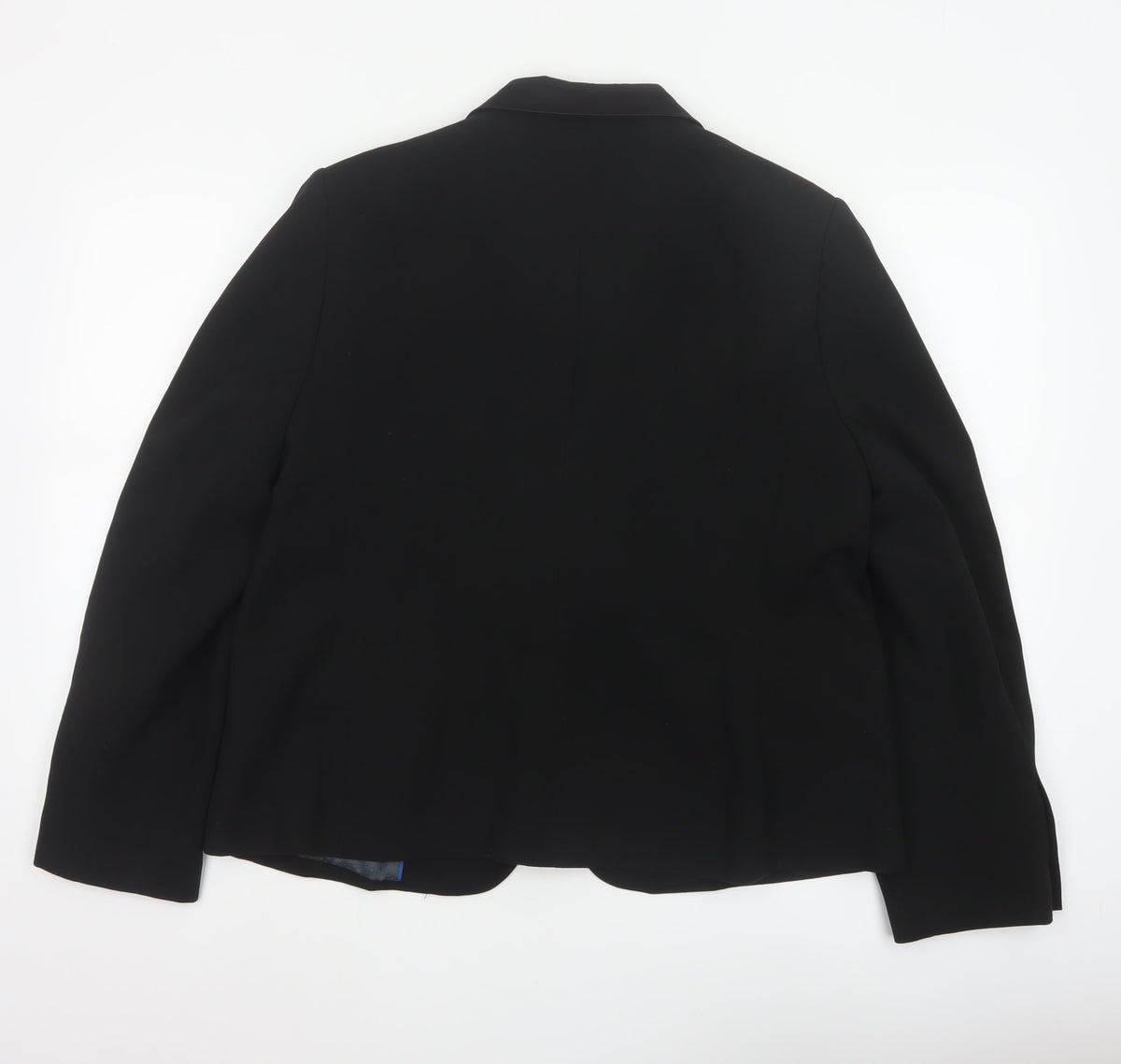 CC Women's Black UK 18 Tuxedo Blazer Satin Shawl Lapel