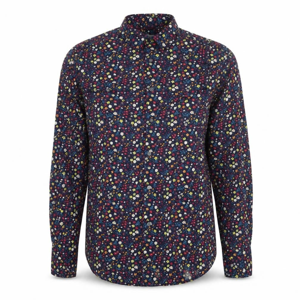 Next Men’s Multicoloured Floral Slim Fit Cotton Shirt Size S
