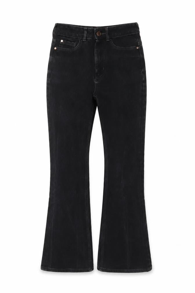 Marks & Spencer Women Black UK 8 Short Bootcut Stretch Magic Shaping Jeans