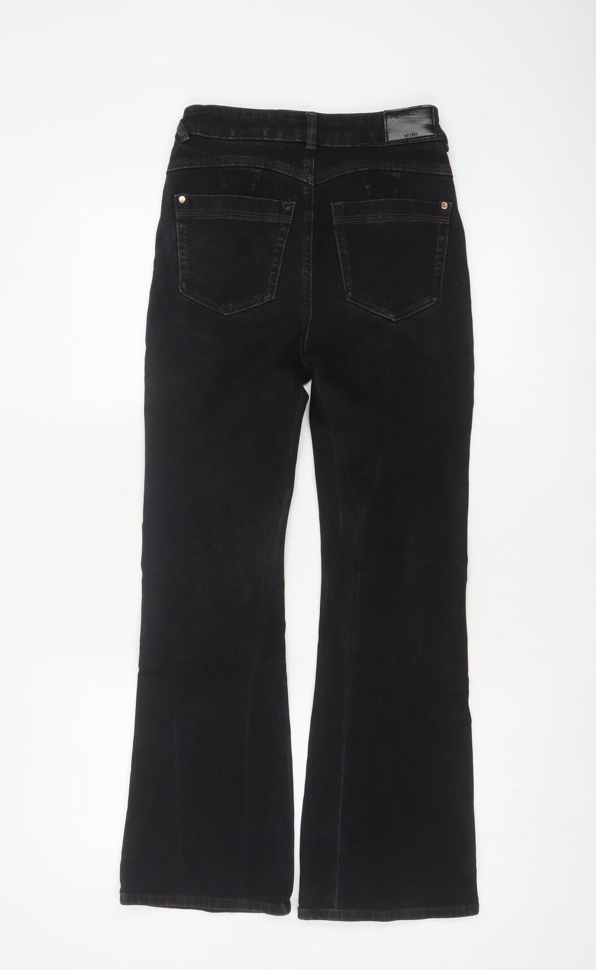 Marks & Spencer Women Black UK 8 Short Bootcut Stretch Magic Shaping Jeans
