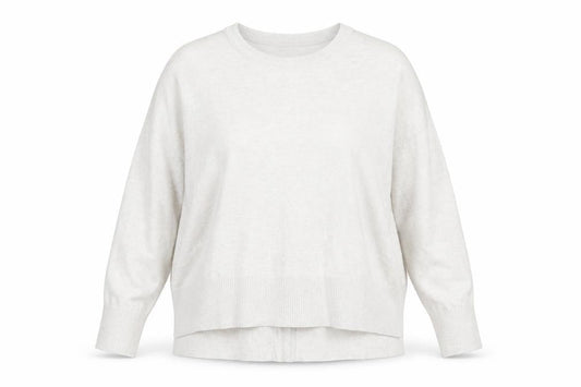 The White Company Women’s Silver L Fine Knit Crew Neck Glitter Jumper