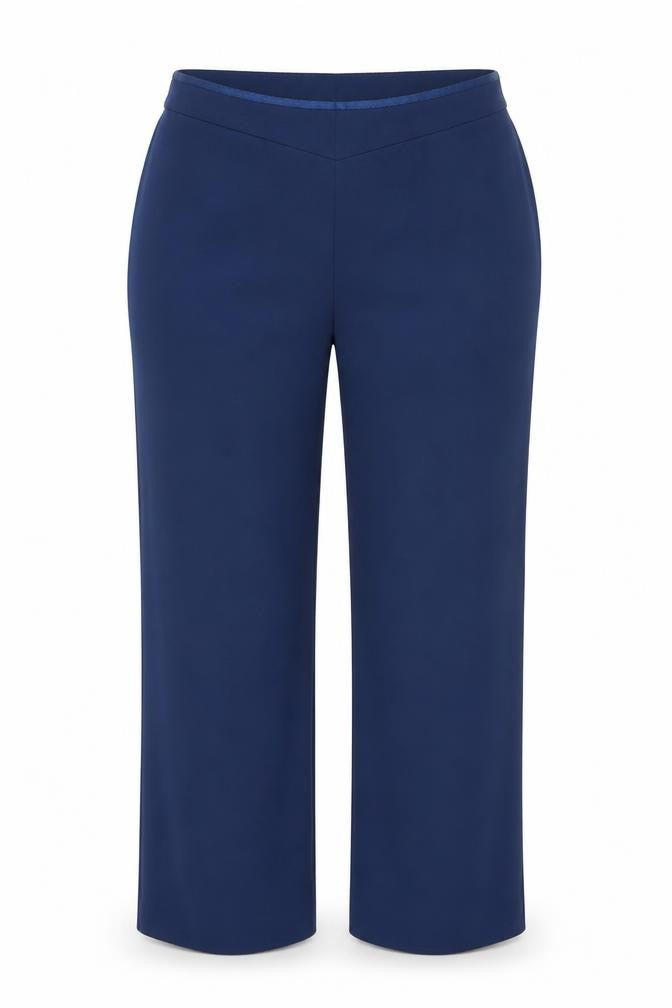 Jacques Vert Women's Blue UK 18 Wide-Leg Tailored Dress Trousers