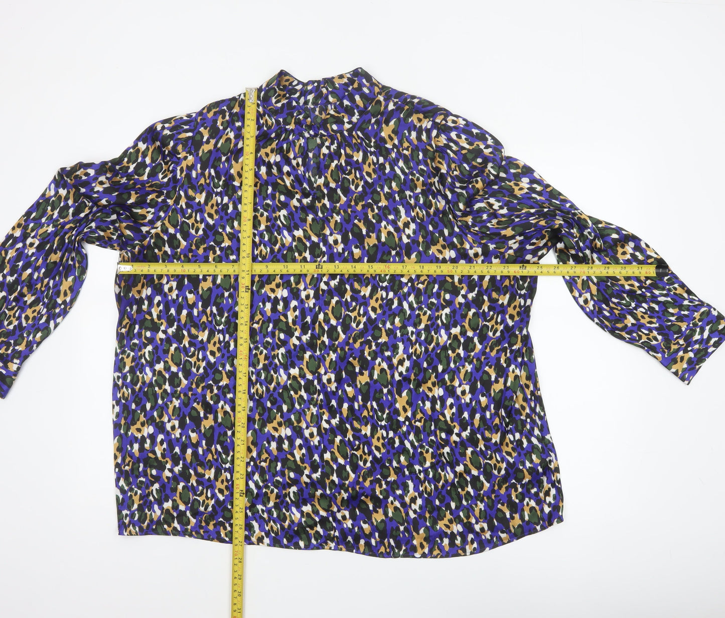 Marks & Spencer Women Multicoloured Leopard Print Blouse UK 22