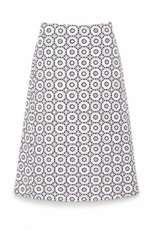 Lands' End Women Multicoloured M Geometric A-Line Long Skirt