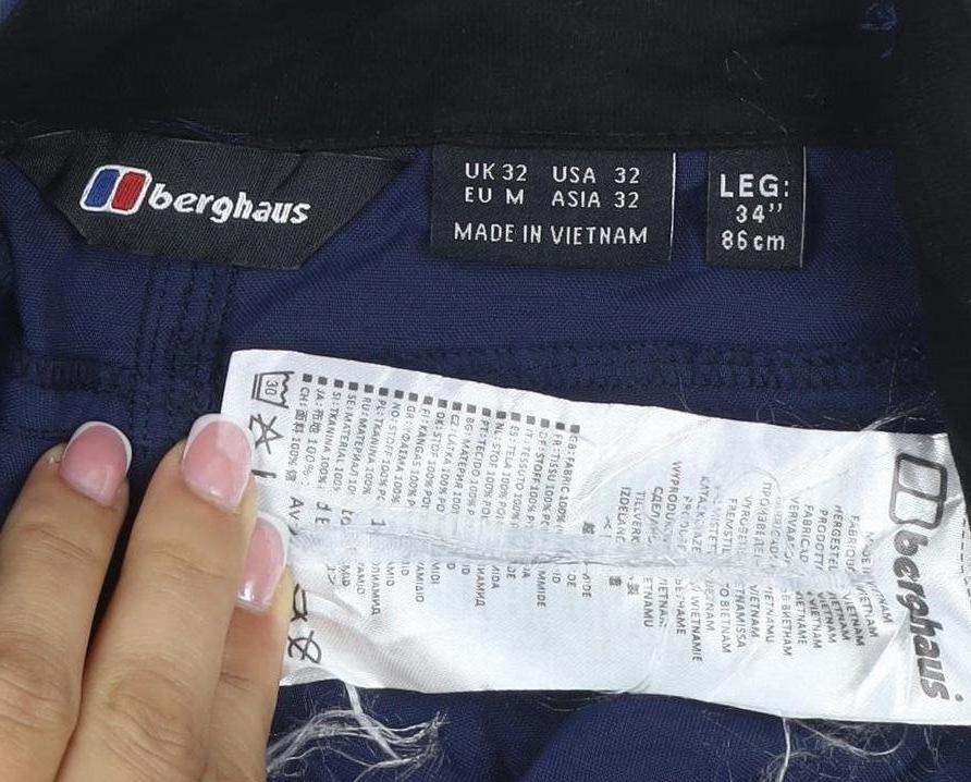 Berghaus Men’s Blue 32in Waist 34in Leg Outdoor Trousers