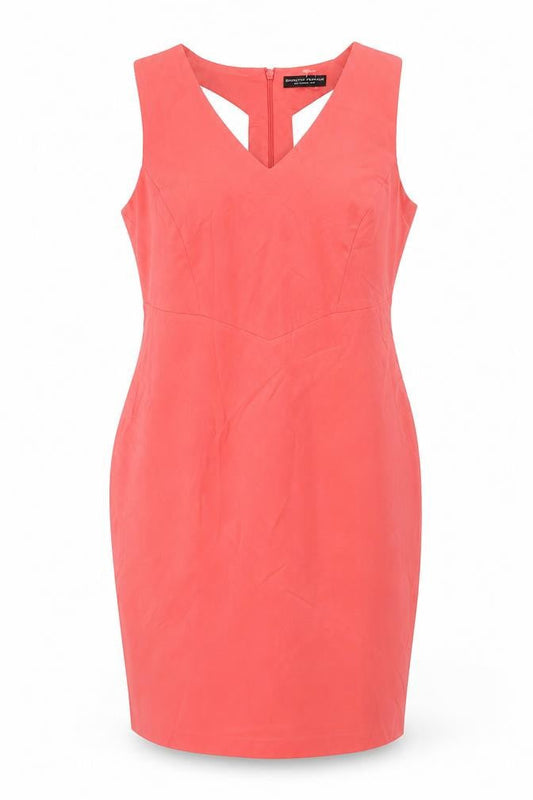Dorothy Perkins Women Pink UK 16 Knee Length Sheath Cut Out Dress