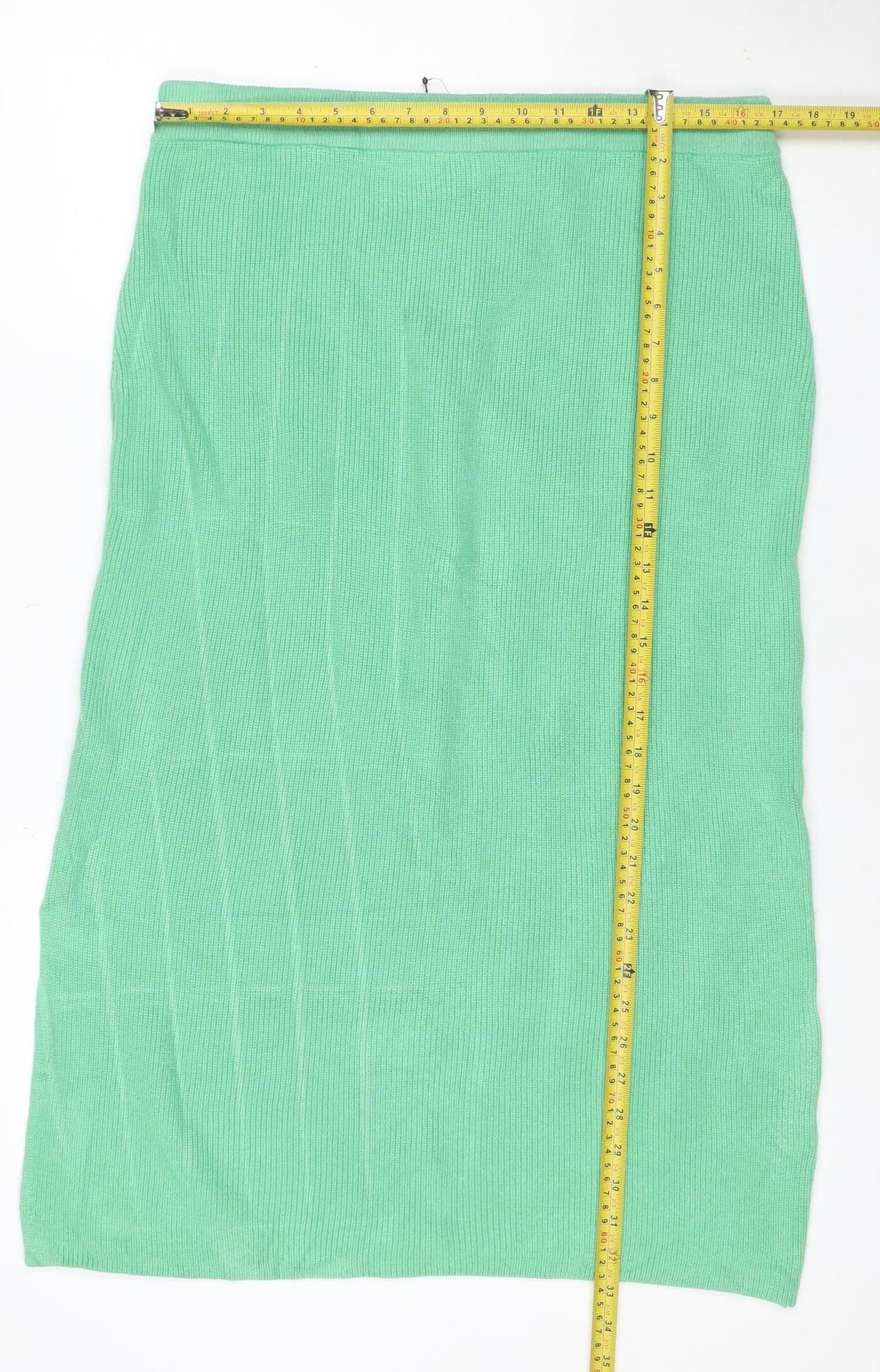Marks & Spencer Collection Women Green L Knit Straight Pencil Mini Skirt