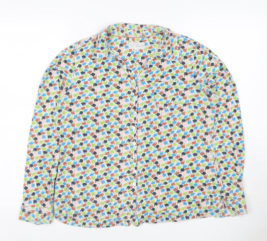 Mistral Women’s Multicoloured Size 12 Geometric Cotton Button-Up Shirt