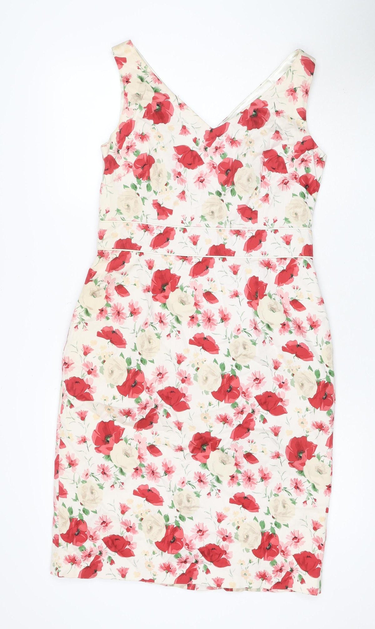 Laura Ashley Women Multicoloured Floral Fit & Flare Dress UK 12