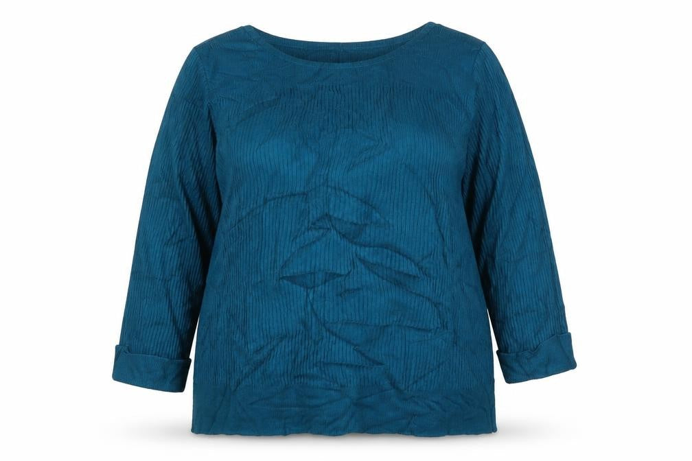 Marks & Spencer Women’s Blue UK 20 Rib Knit Long Sleeve Tunic Jumper