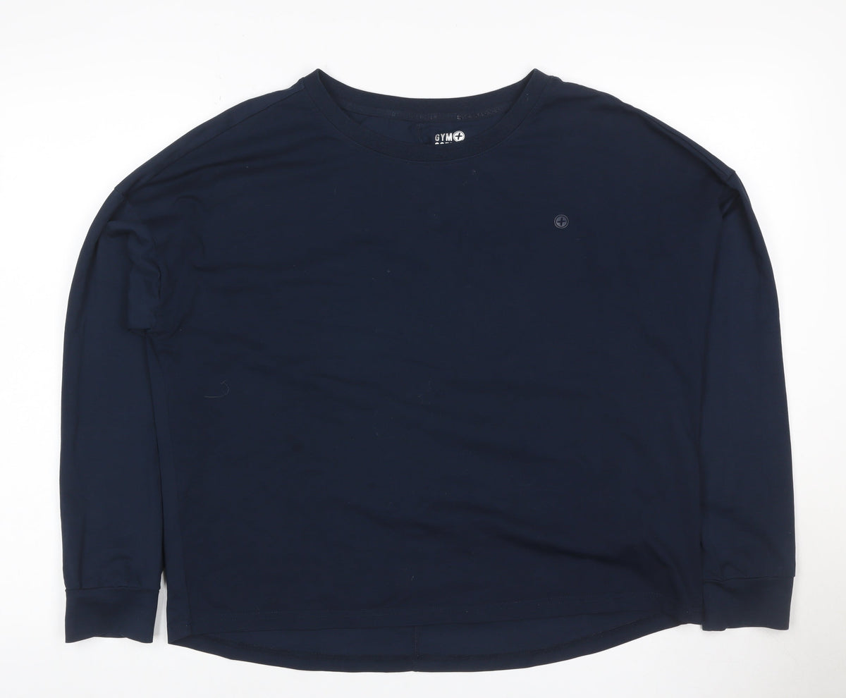 Gym+Coffee Women’s Navy M Basic Long Sleeve Gym Training T-Shirt