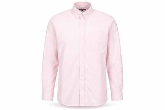 Jeff Banks London Men’s Pink L Cotton Button-Down Long Sleeve Shirt