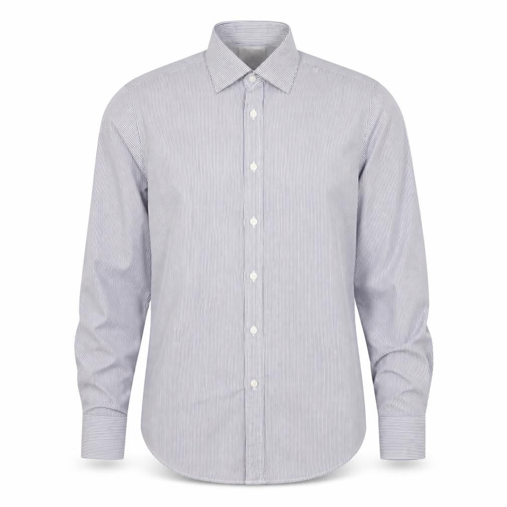 TM Lewin Men’s Purple Stripe 15.5 Regular Fit Cotton Formal Shirt