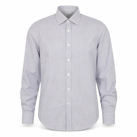 TM Lewin Men’s Purple Stripe 15.5 Regular Fit Cotton Formal Shirt