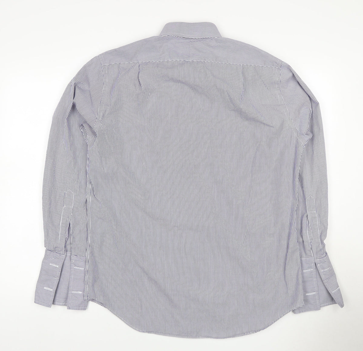 TM Lewin Men’s Purple Stripe 15.5 Regular Fit Cotton Formal Shirt