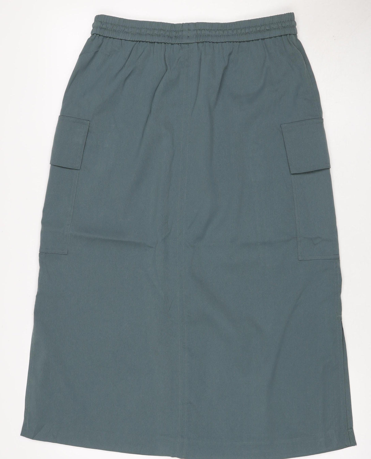 Marks & Spencer Women Green UK 14 Cargo Long Drawstring Skirt