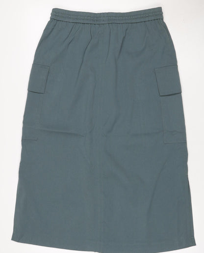 Marks & Spencer Women Green UK 14 Cargo Long Drawstring Skirt