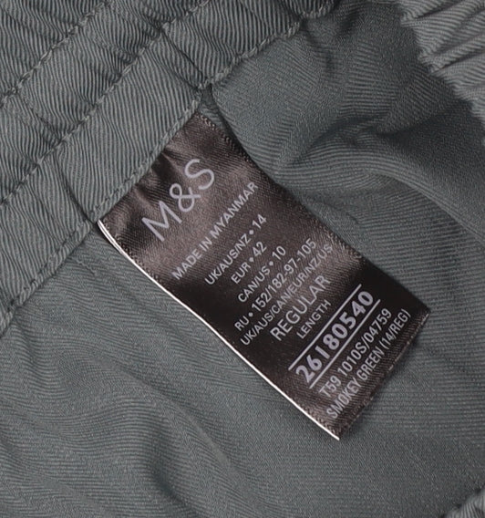 Marks & Spencer Women Green UK 14 Cargo Long Drawstring Skirt