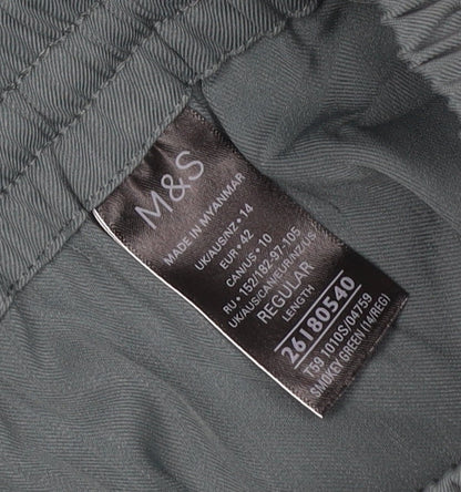 Marks & Spencer Women Green UK 14 Cargo Long Drawstring Skirt