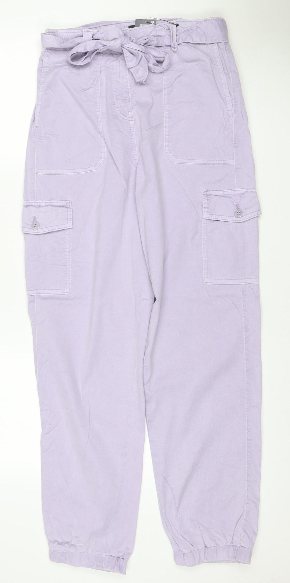 Marks & Spencer Collection Women’s Lilac Purple Size 10 Lightweight Cargo Trousers