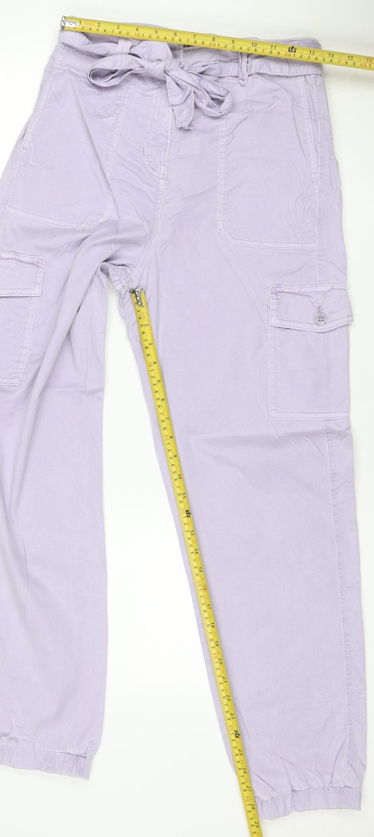 Marks & Spencer Collection Women’s Lilac Purple Size 10 Lightweight Cargo Trousers