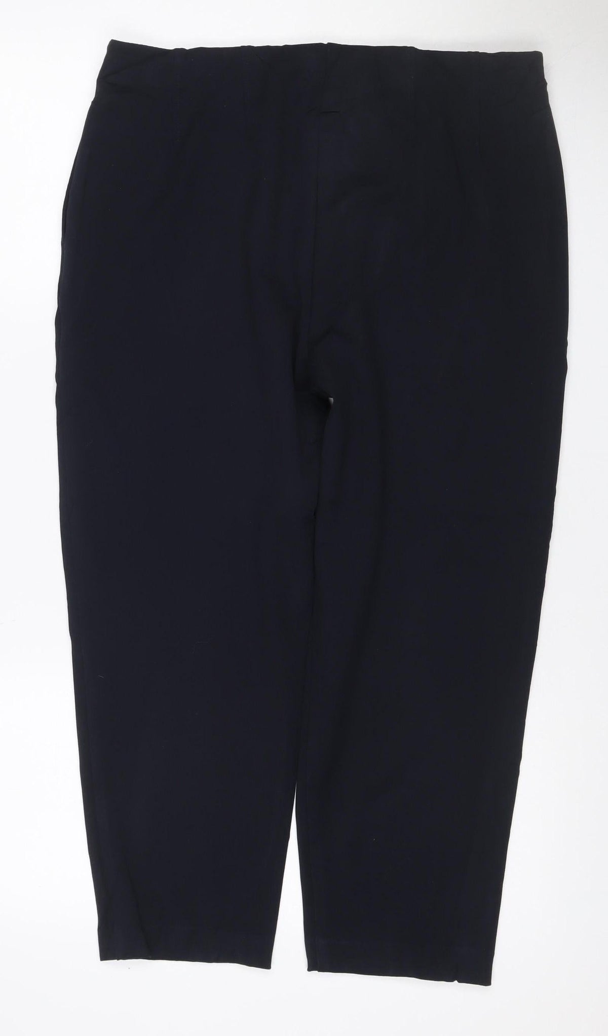 Marks & Spencer Women’s Blue Size 14 Wide Leg Stretch Smart Trousers
