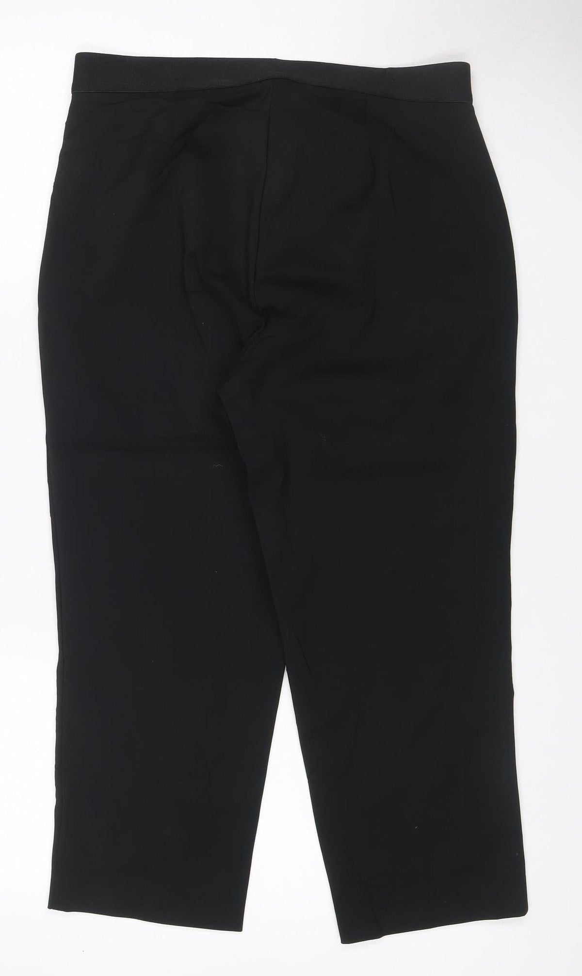 Marks & Spencer Women's Black UK 12 Straight Stretch Work Trousers