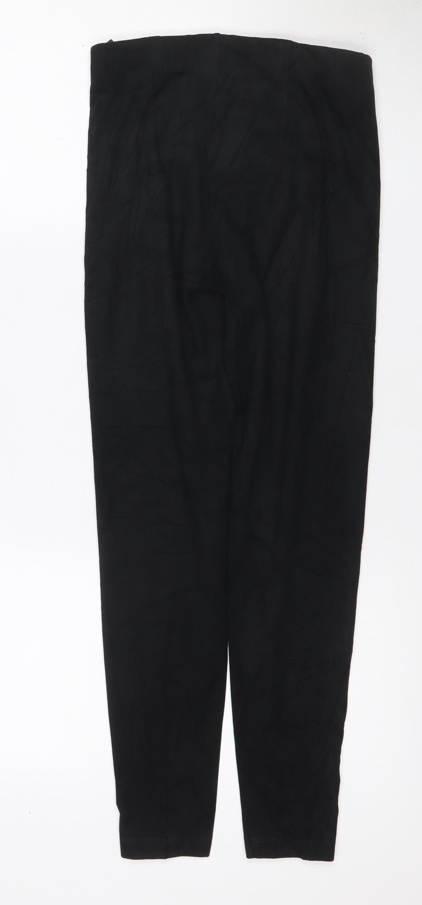 Marks & Spencer Women Black UK 8 Short High Rise Stretch Leggings