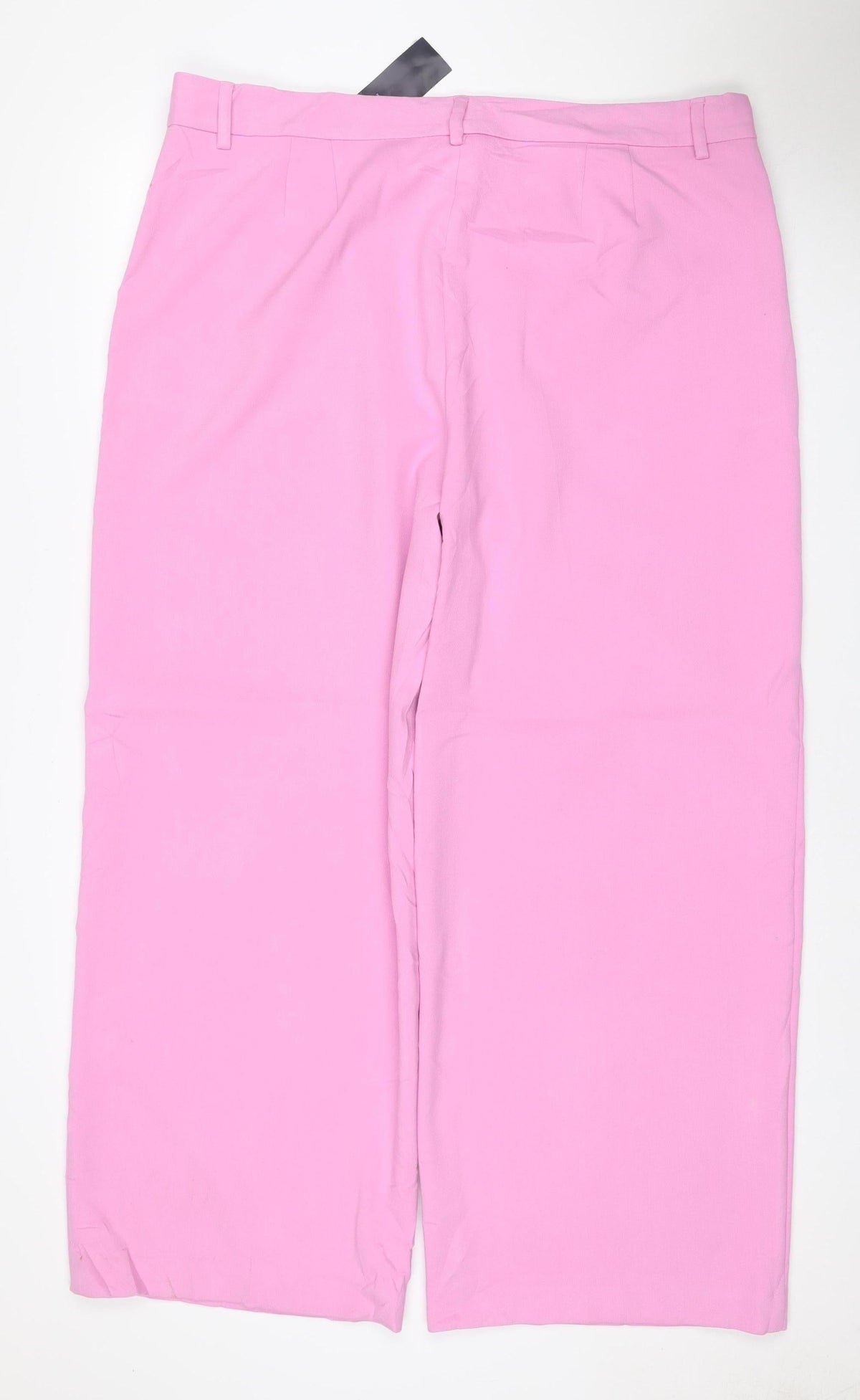 Marks & Spencer Women’s Pink Size 20 Regular Wide Leg Tailored Trousers