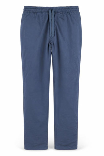 Marks & Spencer Men Blue L Long Regular Fit Cotton Jogger Trousers