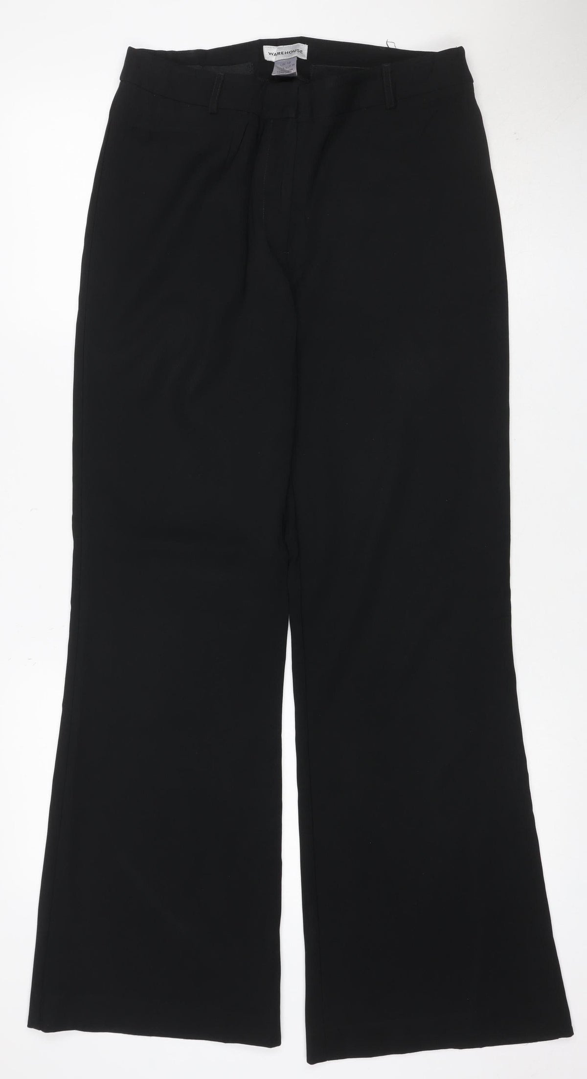 Warehouse Women's Black UK 10 Flared Tailored Dress Trousers