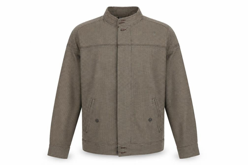 BDG Men’s Brown Check Cotton Button Front Jacket Size M