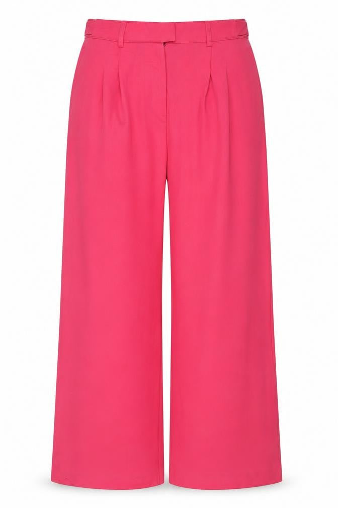 Marks & Spencer Women’s Pink Size 12 Long Wide-Leg Trousers