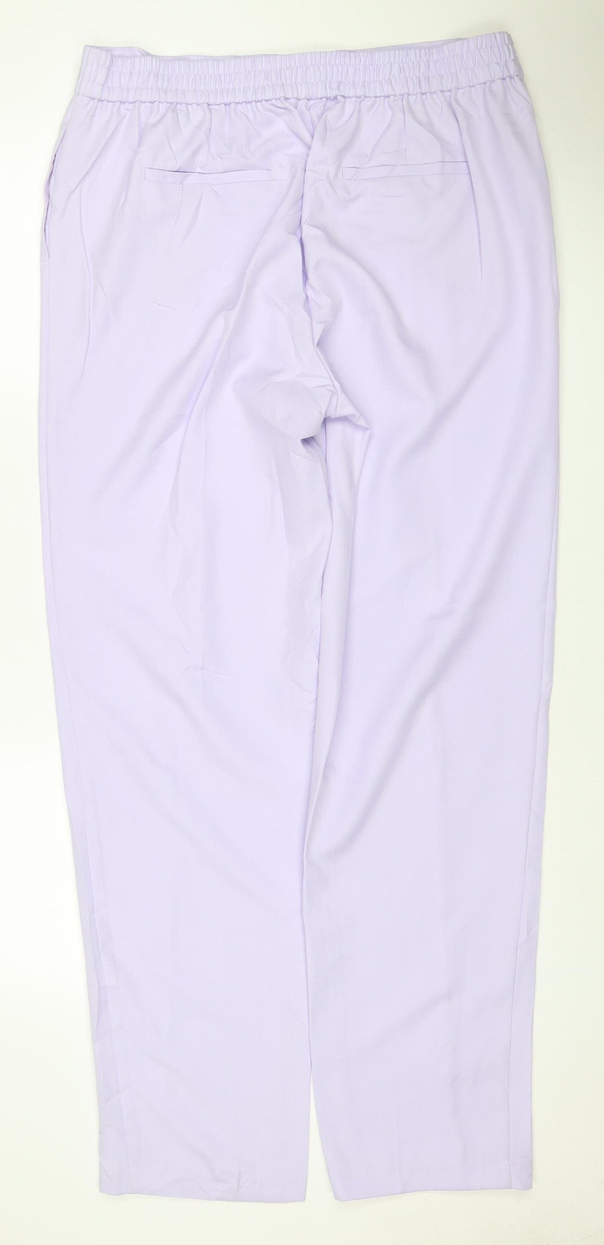 Marks & Spencer Womens Purple UK 16 Elastic Waist Straight Trousers