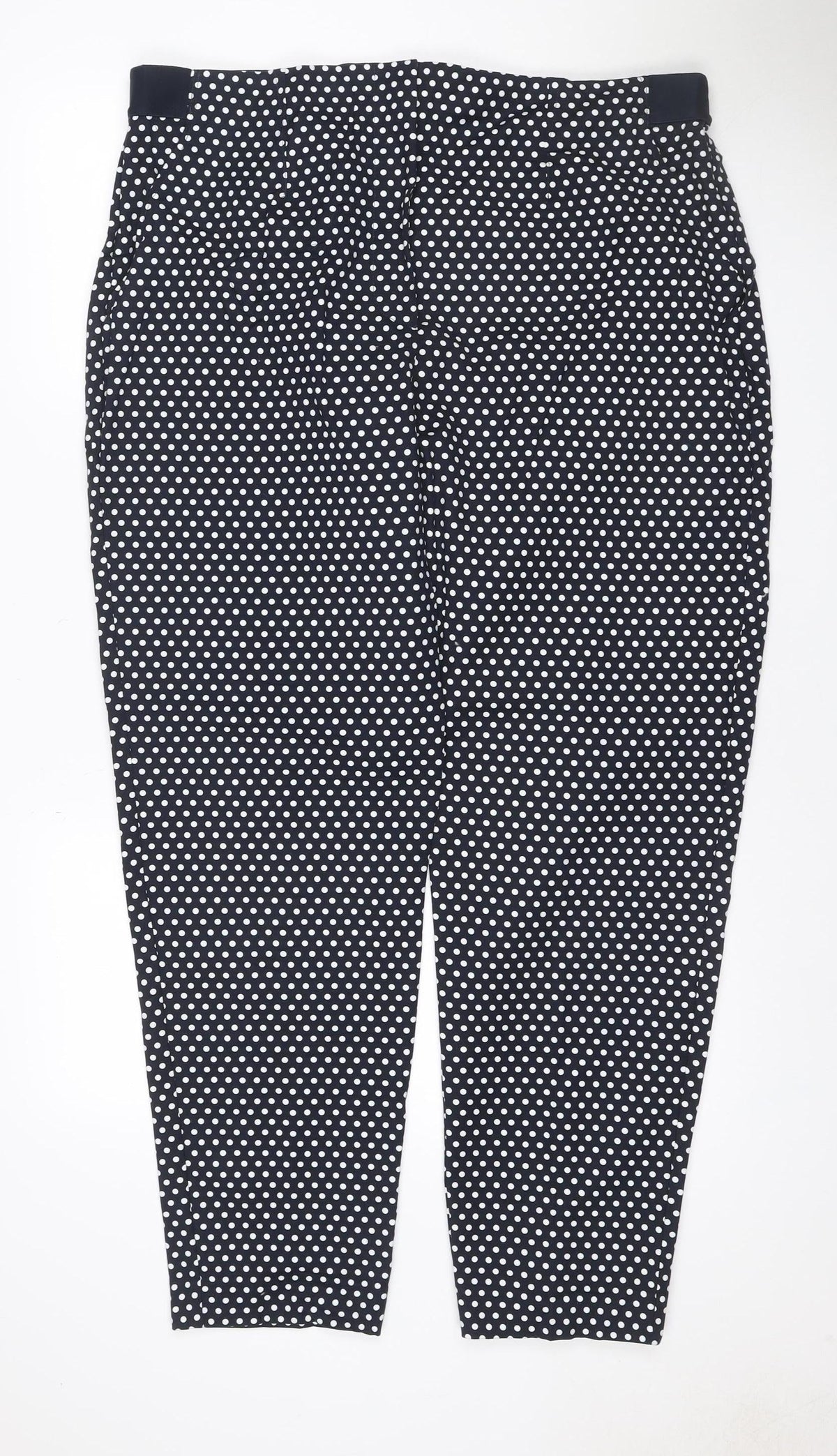 Marks & Spencer Collection Women’s Black White Polka Dot Straight Trousers UK 20