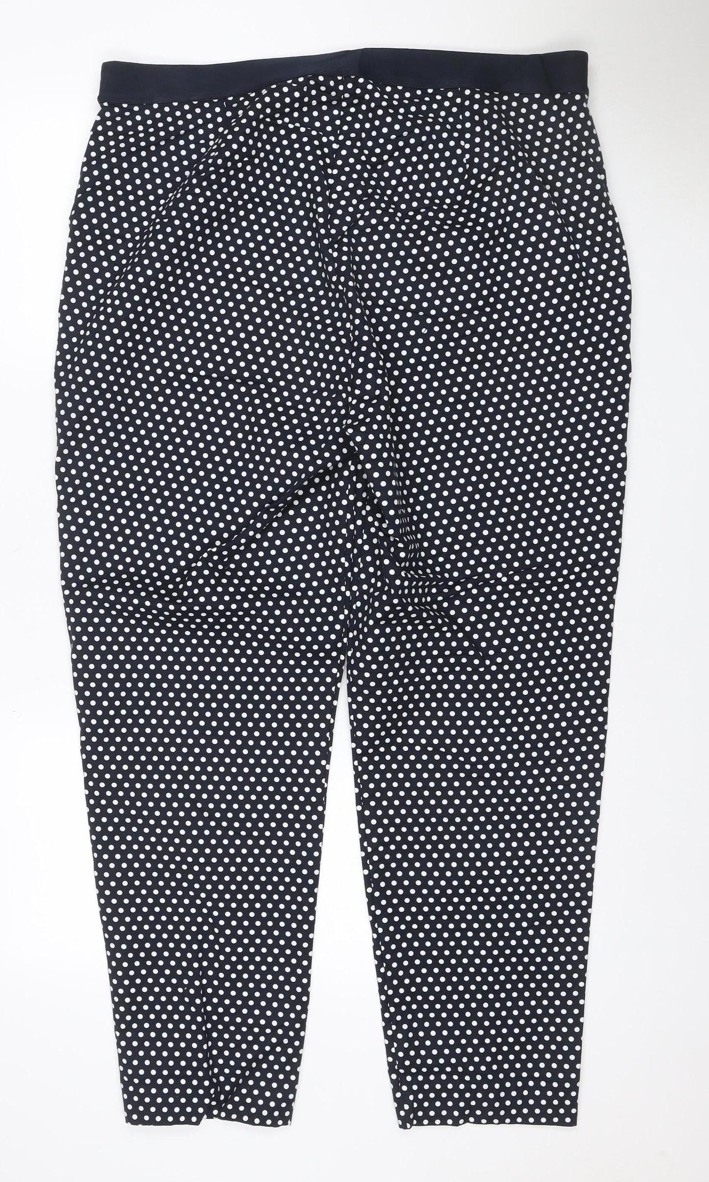 Marks & Spencer Collection Women’s Black White Polka Dot Straight Trousers UK 20