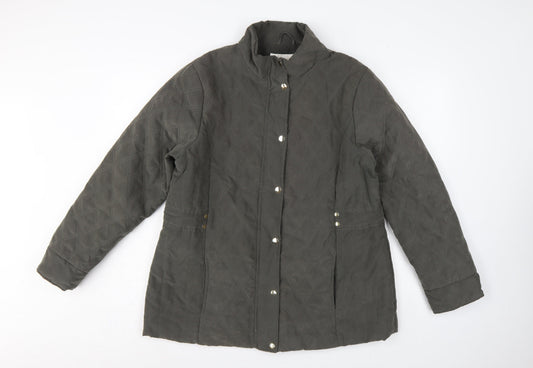 EWM Women’s Black UK 14 Quilted Padded Mid-Length Coat