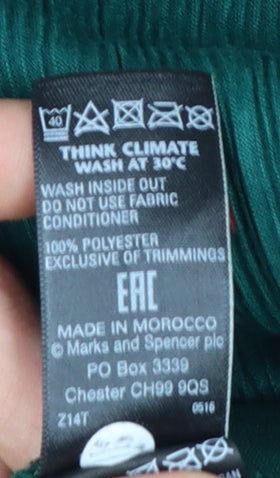 Marks & Spencer Women Green UK 24 Per Una Pleated Maxi Skirt