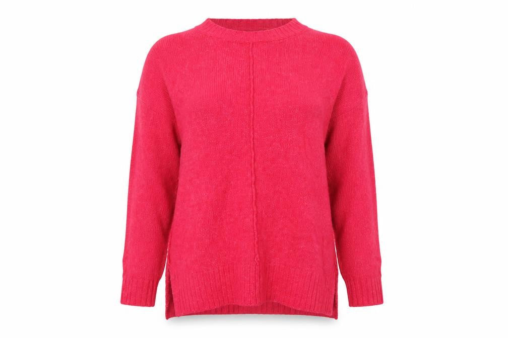 Marks & Spencer Women Red XL Crew Neck Knit Pullover Jumper