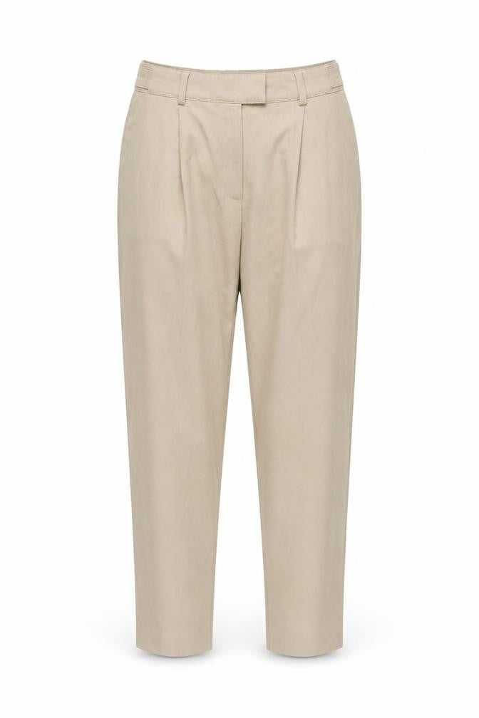 Marks & Spencer Women's Beige UK 10 Short Tapered High Rise Ankle Trousers