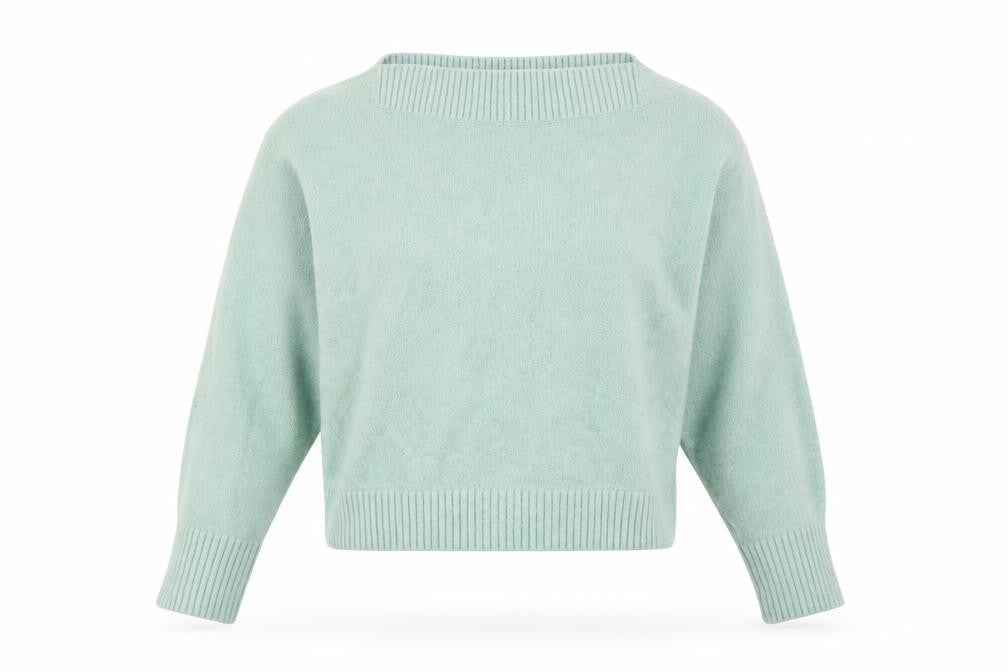 & Other Stories Women's Mint Green M Mock Neck Knit Pullover Jumper
