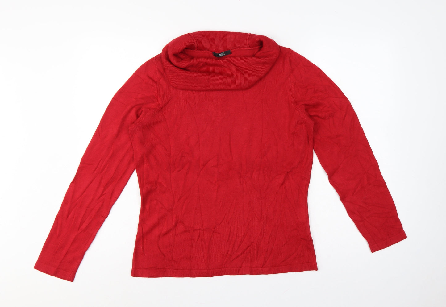 Marks & Spencer Women's Red UK 16 Roll Neck Knit Jumper