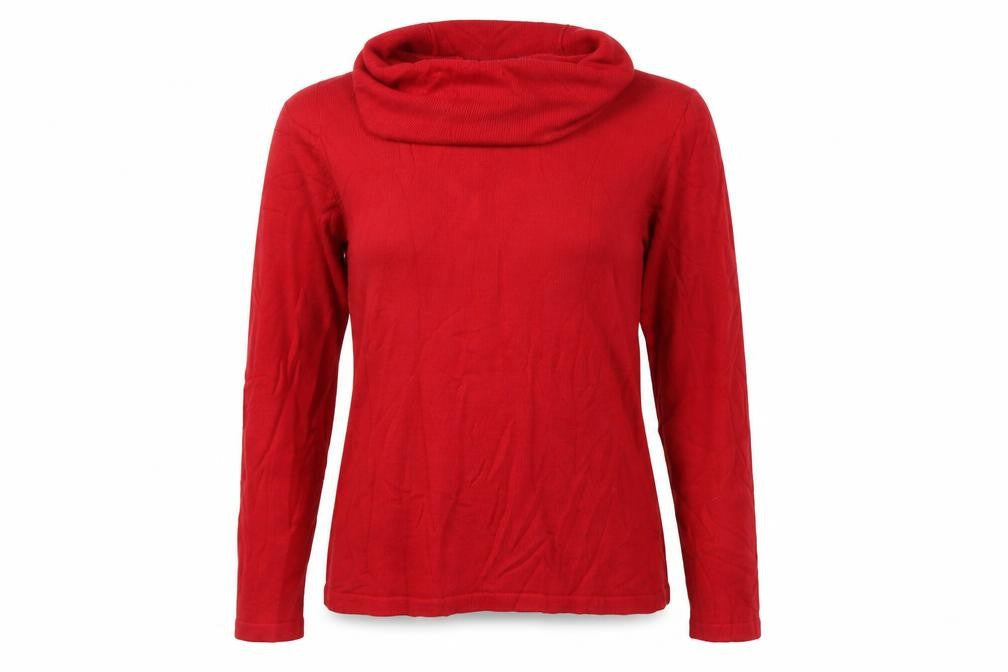 Marks & Spencer Women's Red UK 16 Roll Neck Knit Jumper