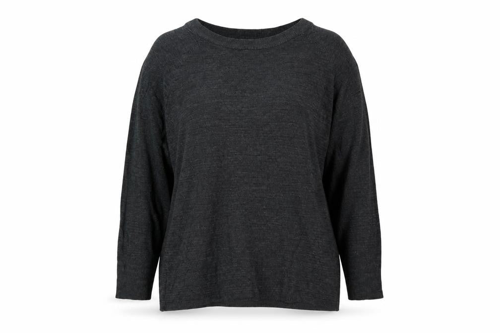 Jacqueline de Yong Women’s Grey S Crew Neck Balloon Sleeve Knit Jumper