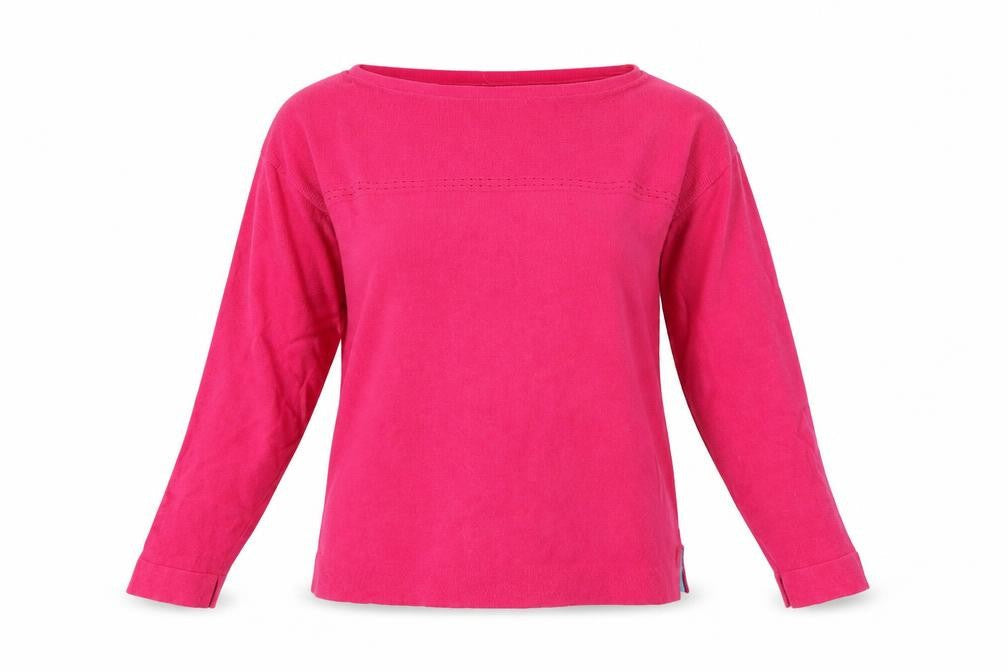 White Stuff Women Pink UK 12 Cotton Knit Round Neck Pullover Jumper