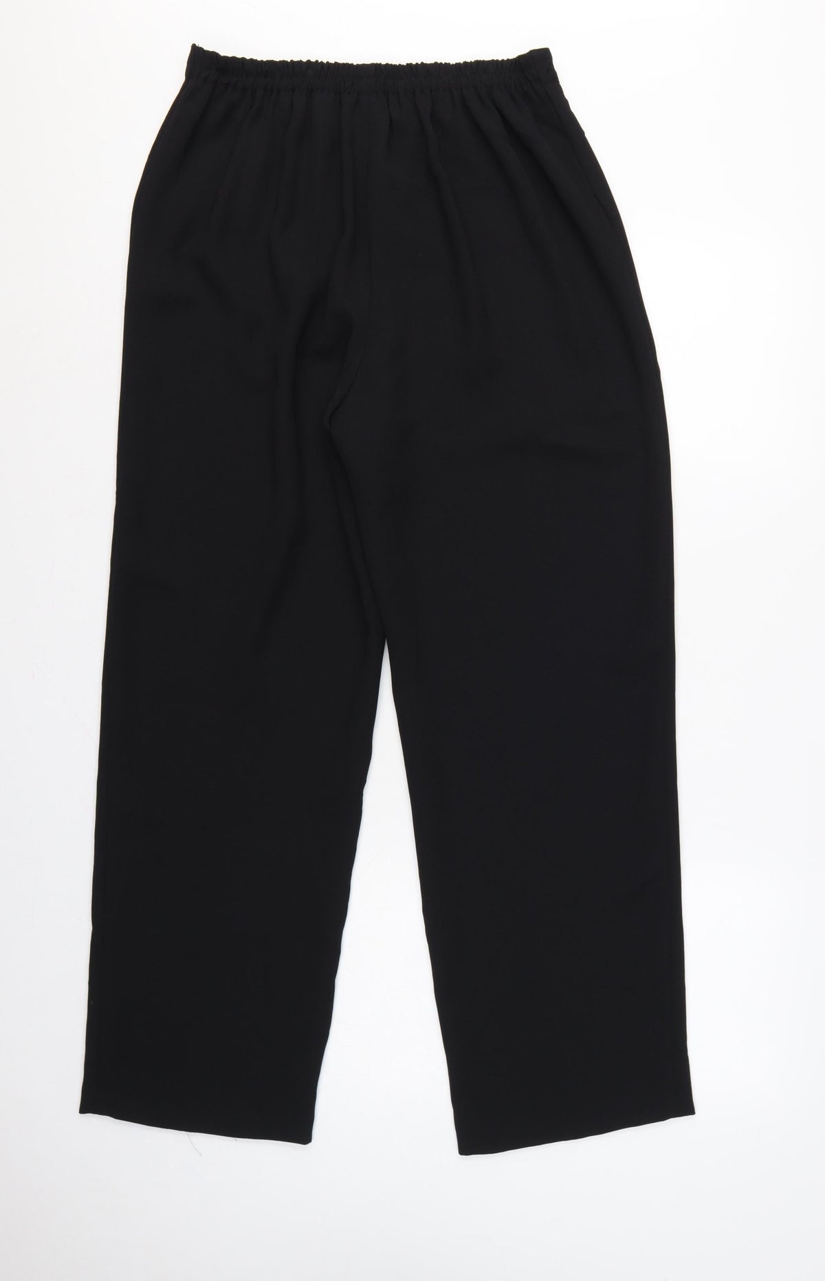 Bonmarché Women’s Black Size 12 Straight Leg Embroidered Waist Trousers