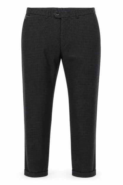 Next Men’s Grey Check Tapered Trousers 36in Waist Long 33in Leg