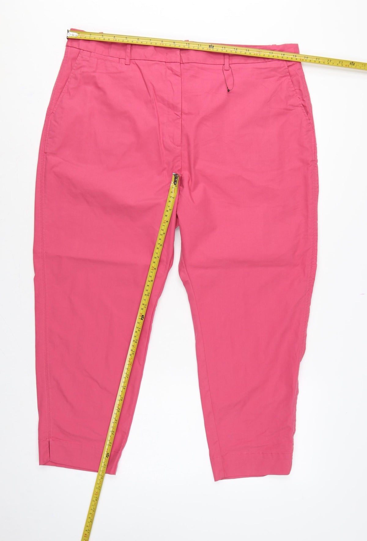 Marks & Spencer Women Pink Size 20 Short Tapered Chino Trousers